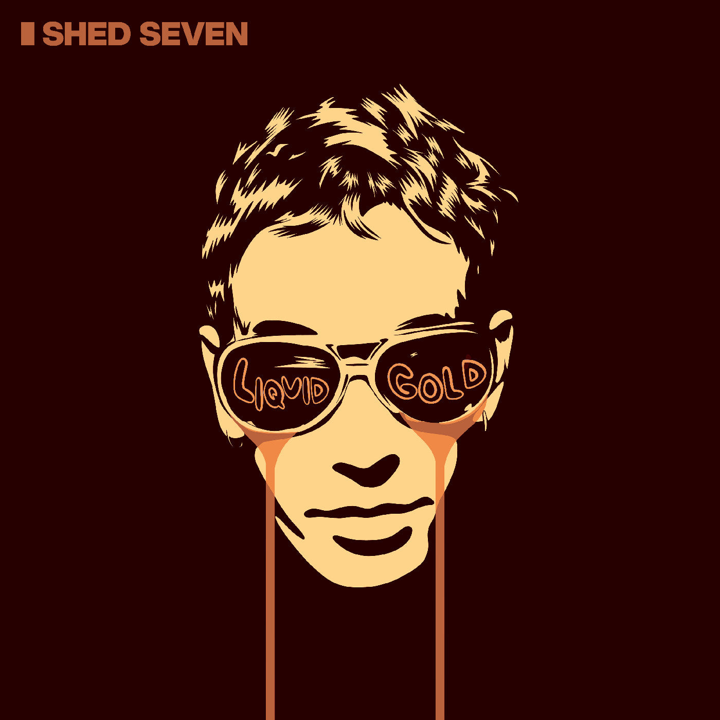 Shed Seven - Liquid Gold [Red/Black Marble Vinyl] [Vinyl]