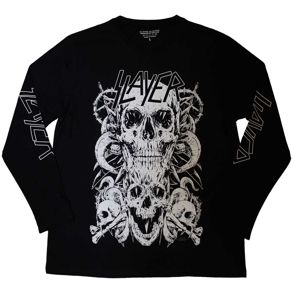 SLAYER - Calaveras blancas [Camiseta de manga larga]