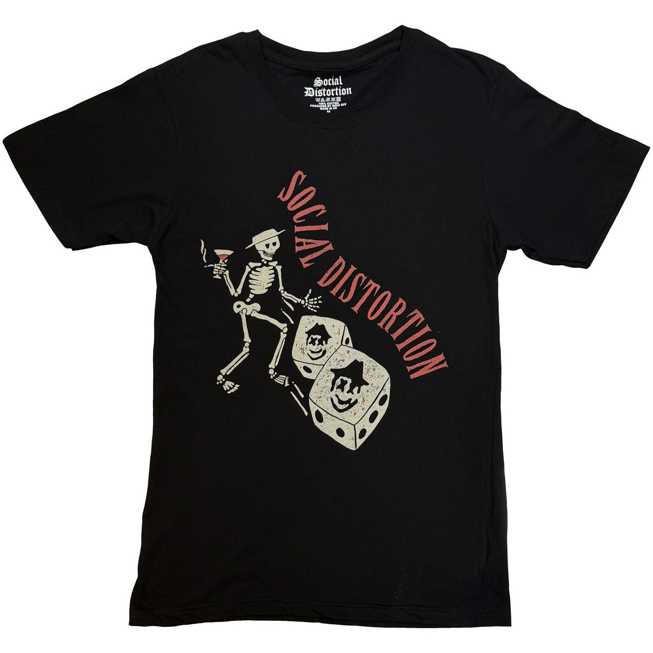 Social Distortion - Skully Dice Vintage Unisex T-Shirt (Black) [Apparel]