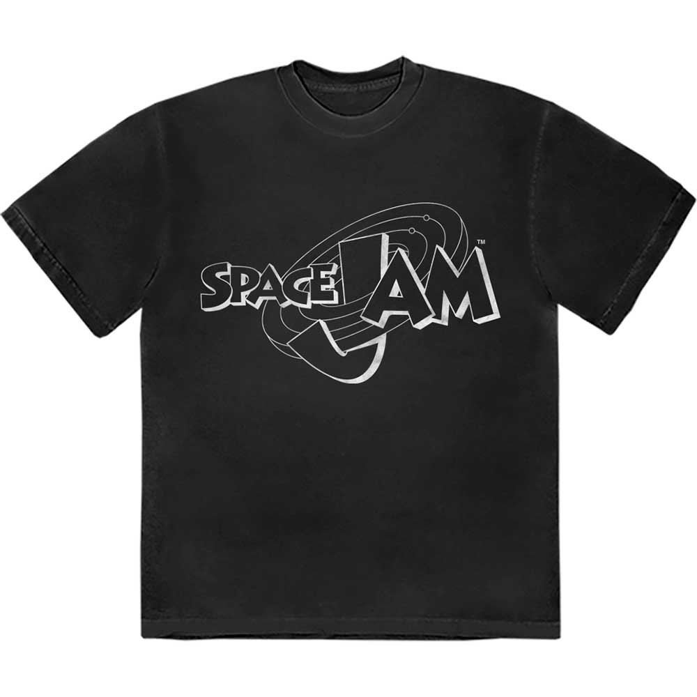 Camiseta con el logotipo en blanco y negro de Space Jam