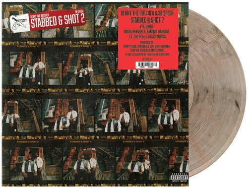 Benny the Butcher & 38 Spesh - Stabbed & Shot 2 (Clear with Black/Red Swirl) [Vinyl]