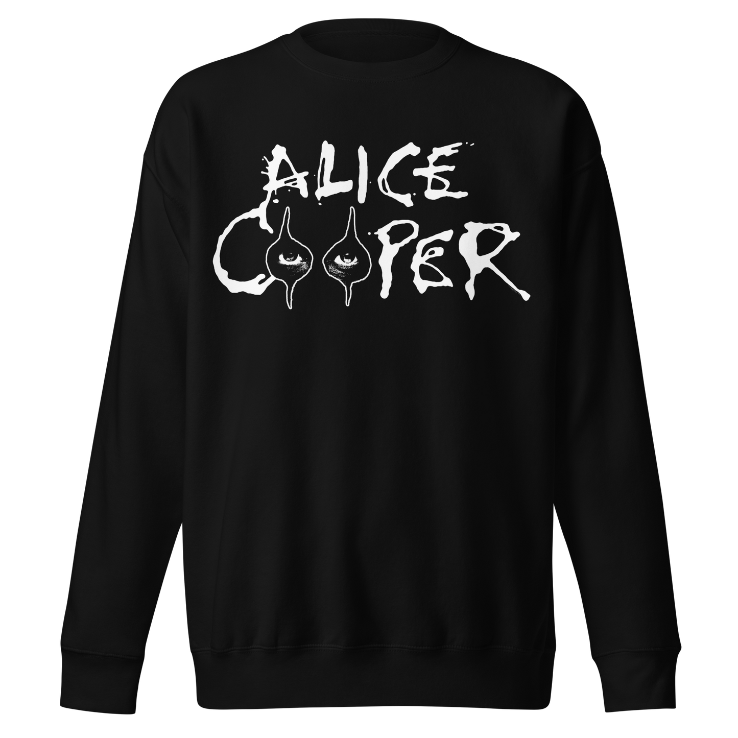 MERCHMOMENT Alice Cooper Big Eyes Jumbo Print Sweatshirt [Apparel]