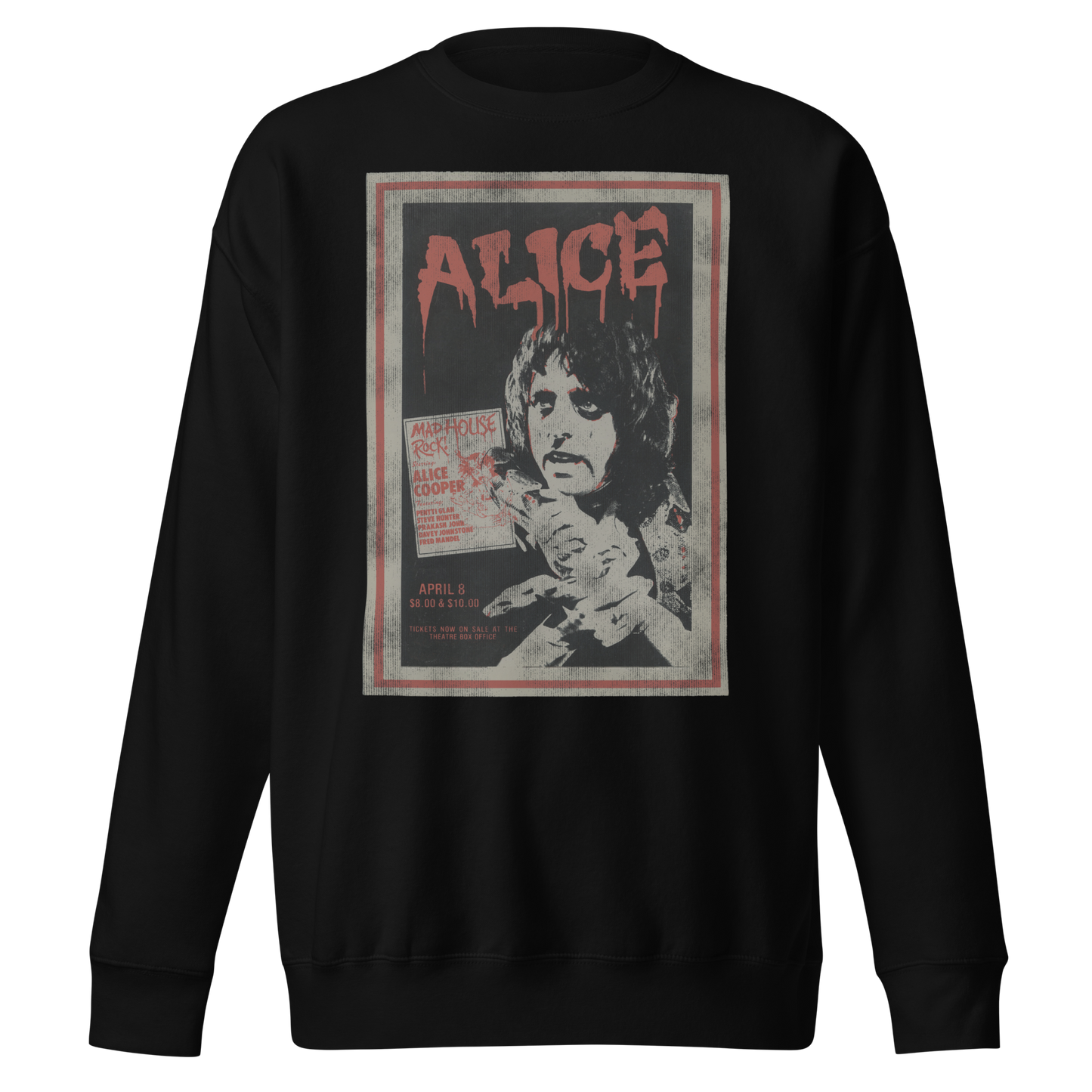 MERCHMOMENT Alice Cooper Madhouse Vintage Sweatshirt [Apparel]