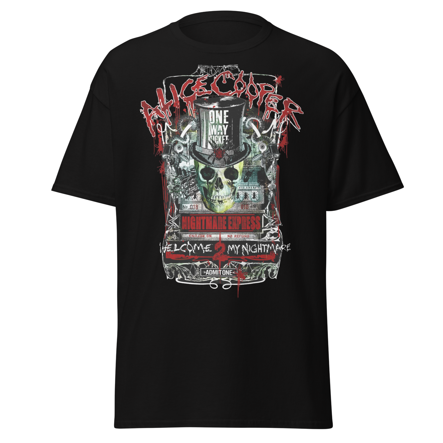 MERCHMOMENT Alice Cooper Nightmare Express Jumbo Print T-Shirt [Apparel]