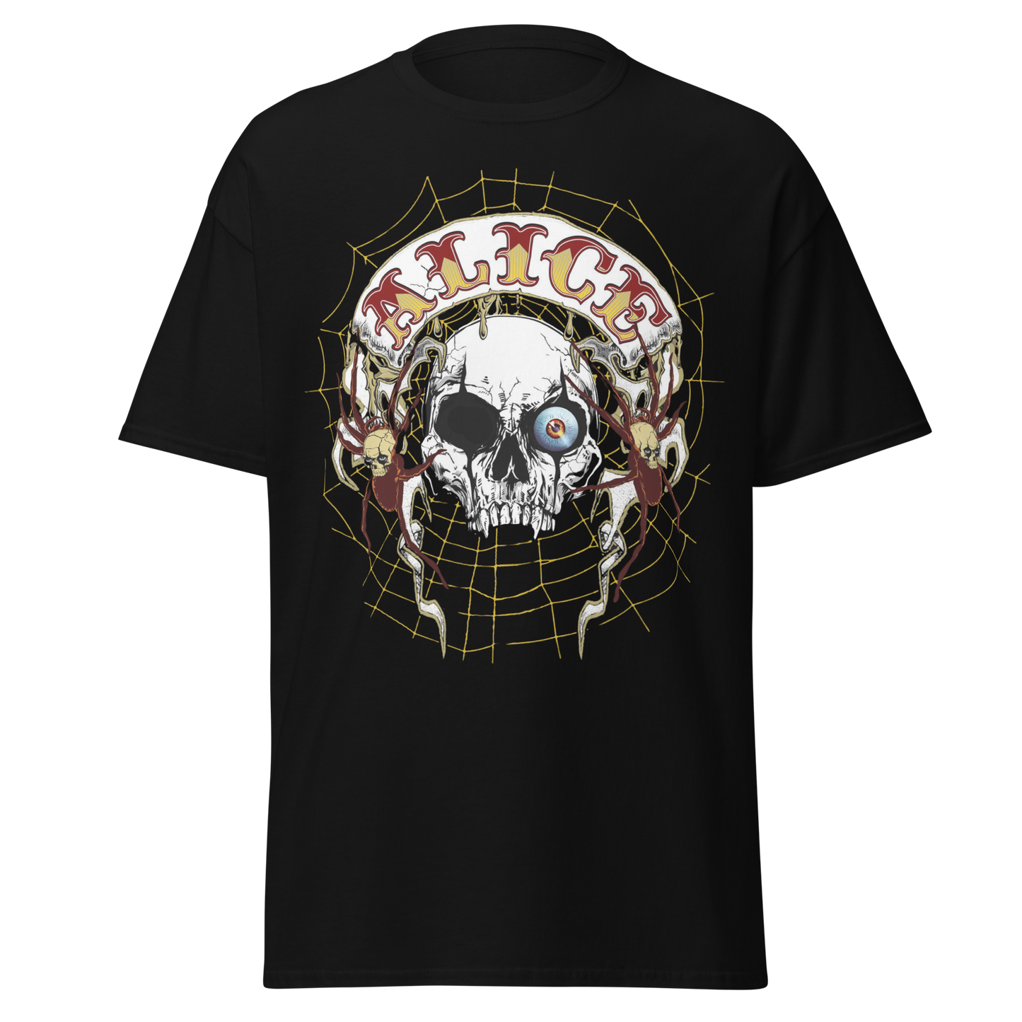 MERCHMOMENT Alice Cooper One Eyed Skull Jumbo Print T-Shirt [Apparel]