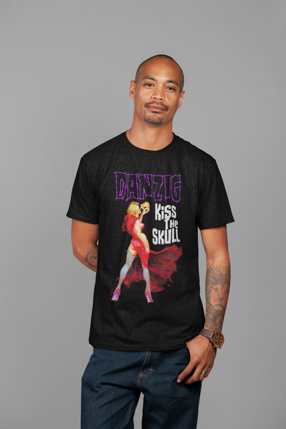 MERCHMOMENT Danzig - Kiss the Skull Jumbo Print T-Shirt [Apparel]
