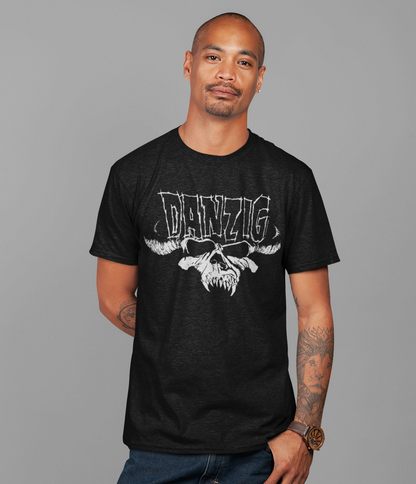 MERCHMOMENT Danzig - Logo Skull Jumbo Print T-Shirt [Apparel]