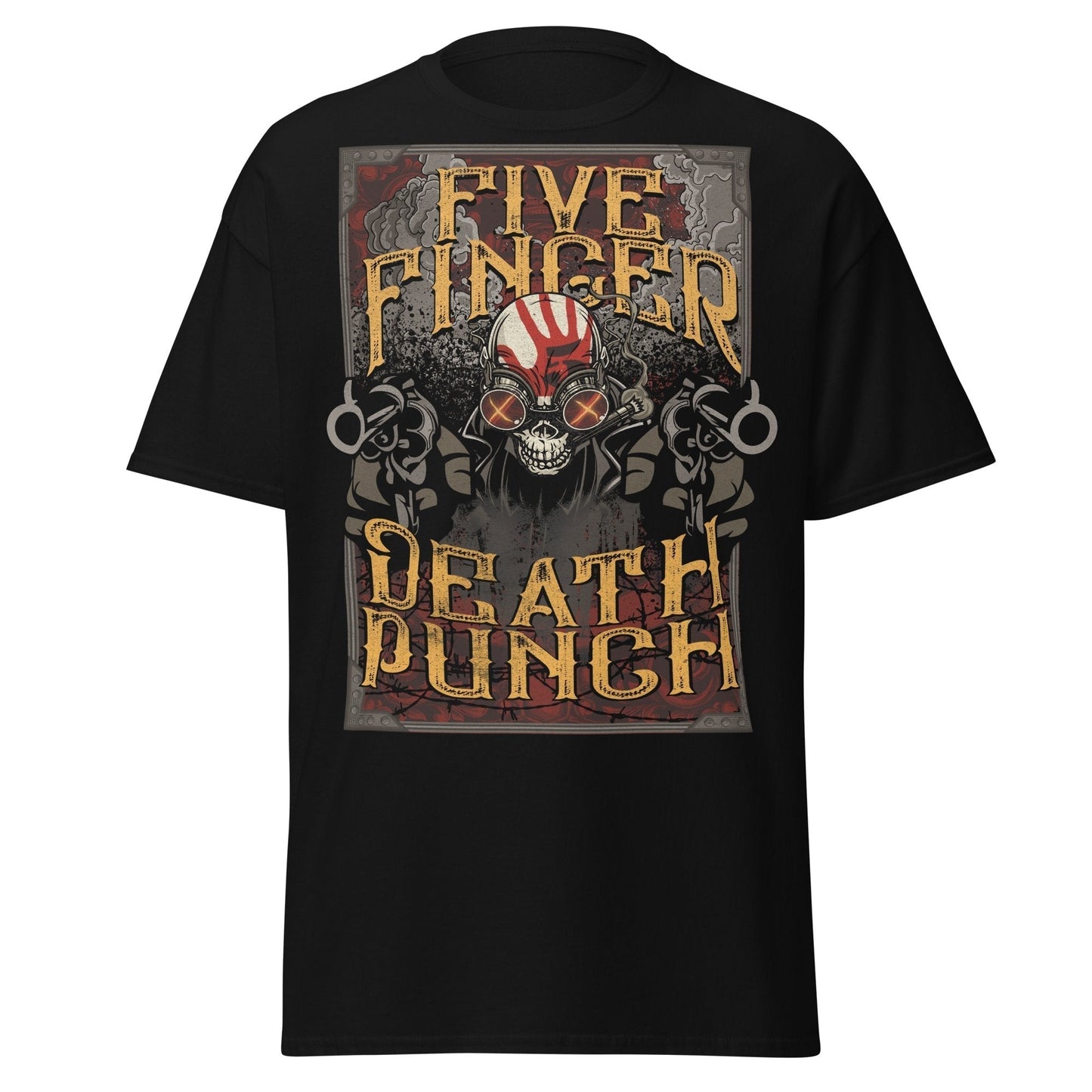 MERCHMOMENT Five Finger Death Punch Barrels Jumbo Print T-shirt [Apparel]