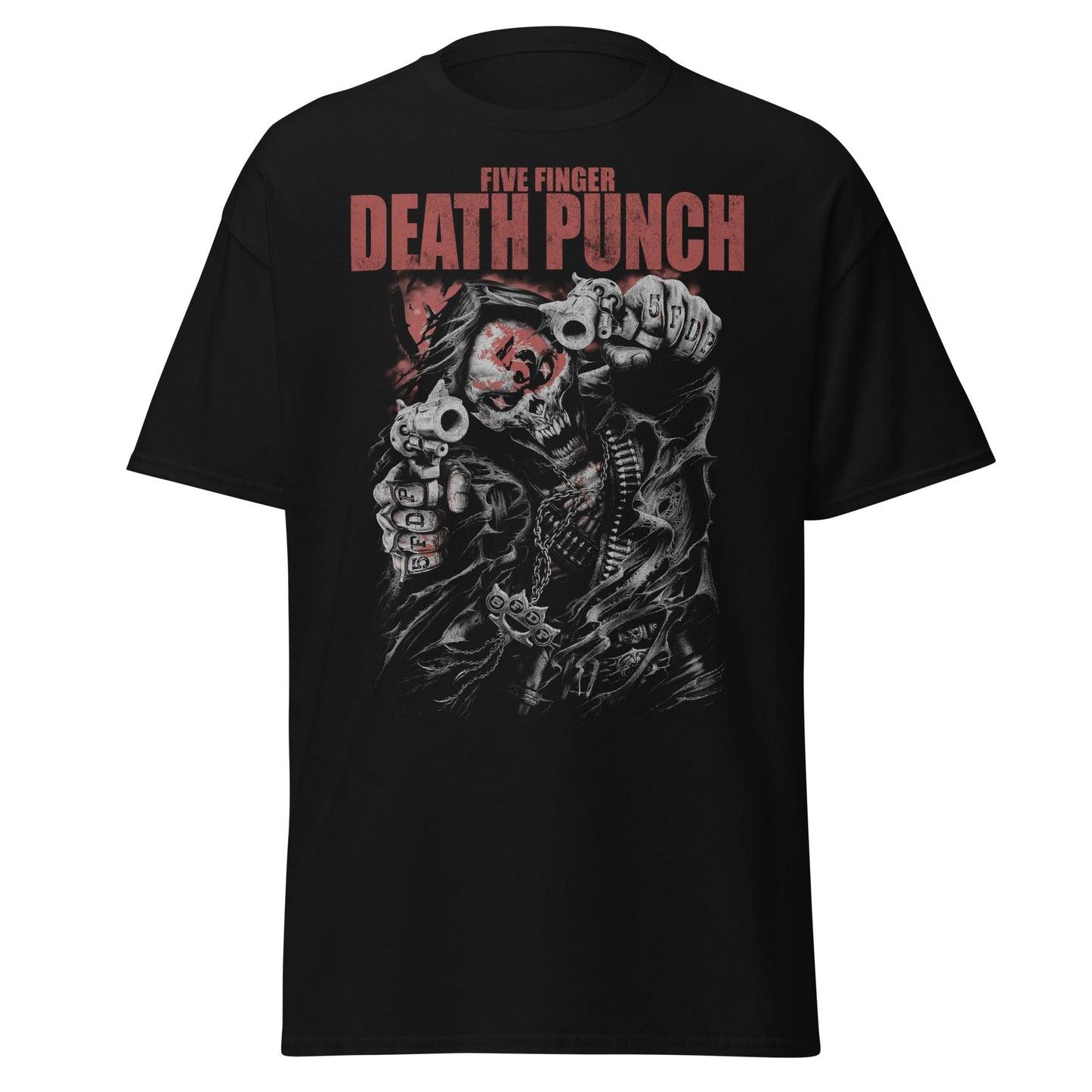 MERCHMOMENT Five Finger Death Punch - Both Barrels Jumbo Print T-Shirt [Apparel]