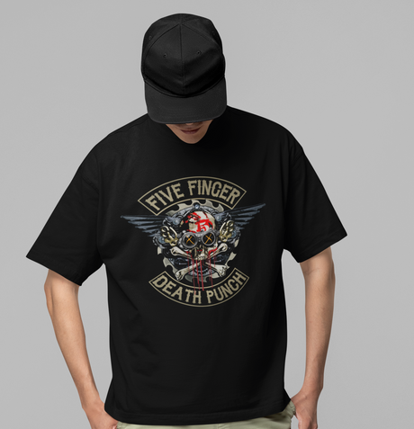 Stakes - Five Finger Death Punch - Crossbones Jumbo Print T-Shirt []