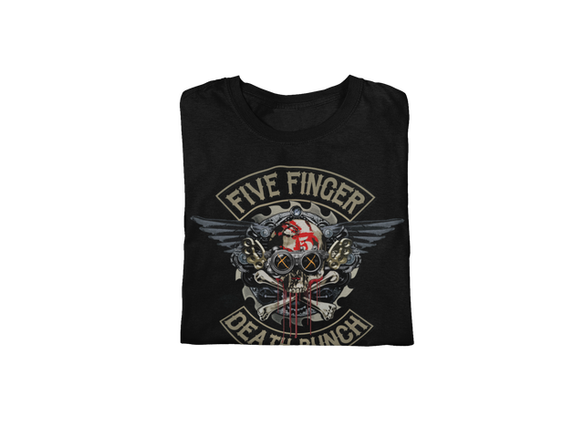 Stakes - Five Finger Death Punch - Crossbones Jumbo Print T-Shirt []