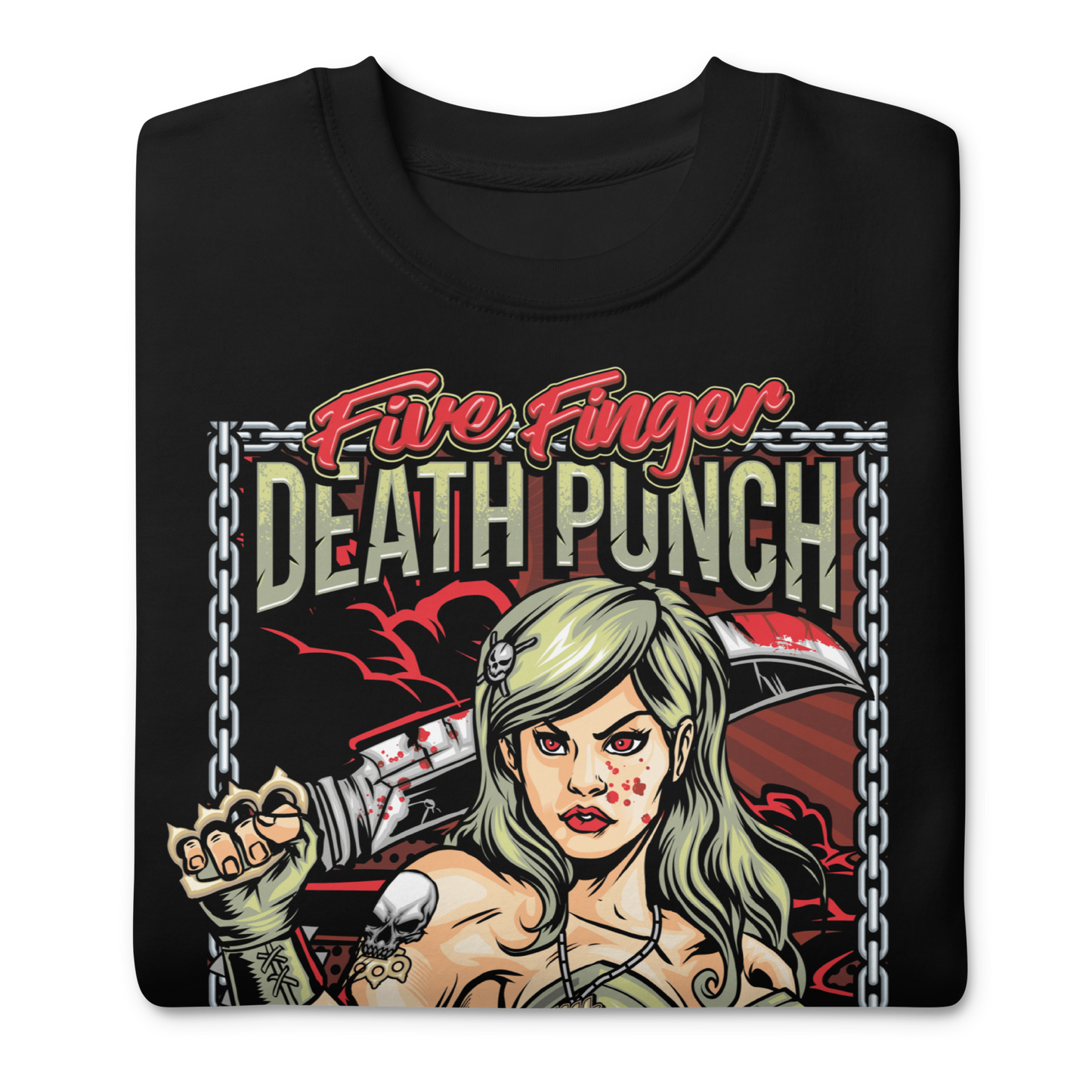 MERCHMOMENT Five Finger Death Punch Machete Sweatshirt [Apparel]
