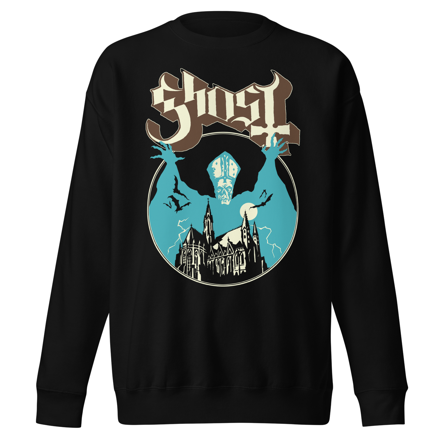 MERCHMOMENT Ghost - Castle Jumbo Print Sweatshirt [Apparel]