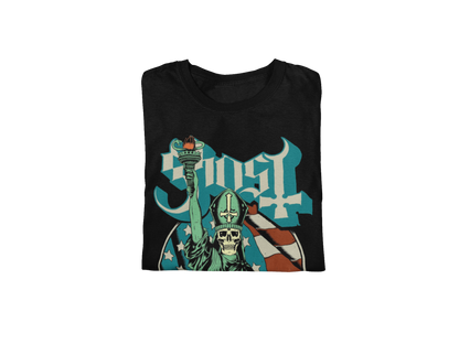 MERCHMOMENT Ghost - Statue of Liberty Jumbo Print T-Shirt [Apparel]