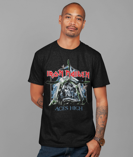 Stakes - Iron Maiden - Aces High Jumbo Print T-Shirt []