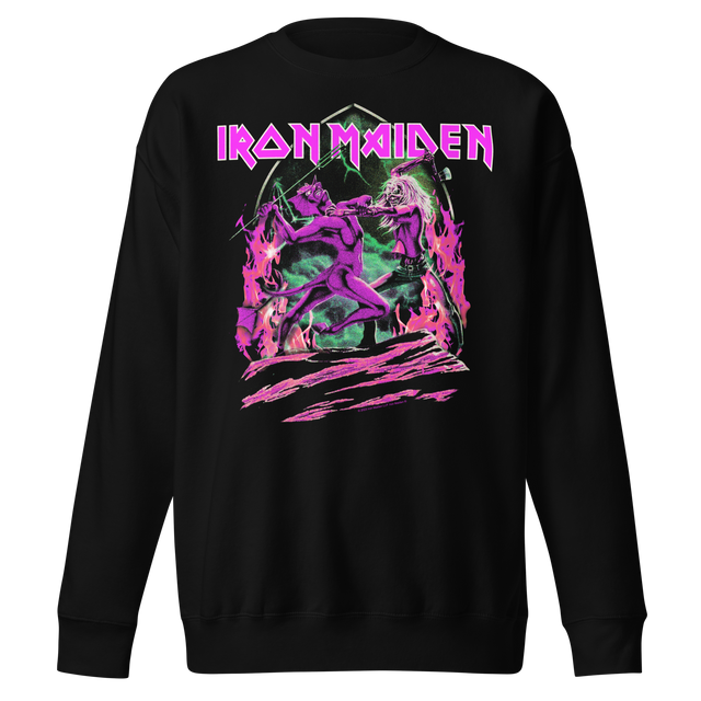 Stakes - Iron Maiden Devil's Fight Jumbo Print Sweatshirt []