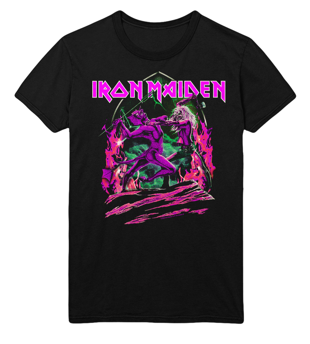 MERCHMOMENT Iron Maiden Devil's Fight Jumbo Print T-Shirt [Apparel]