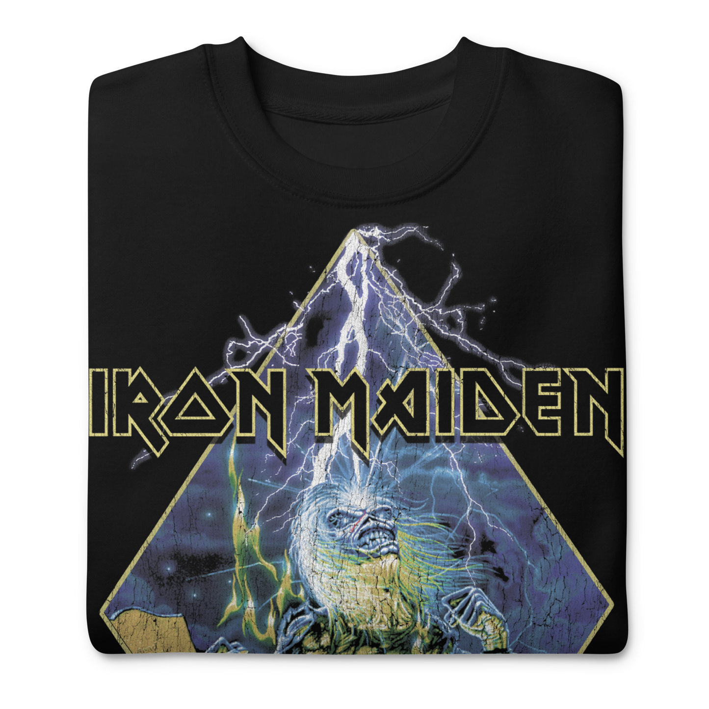 MERCHMOMENT Iron Maiden - Lightning Jumbo Print Sweatshirt [Apparel]