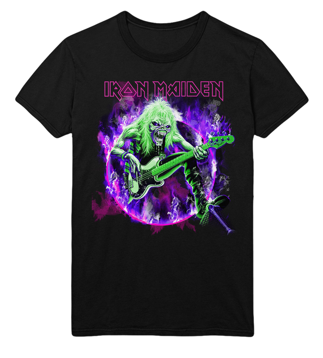 Stakes - Iron Maiden Purple Guitar Jumbo Print T-Shirt []