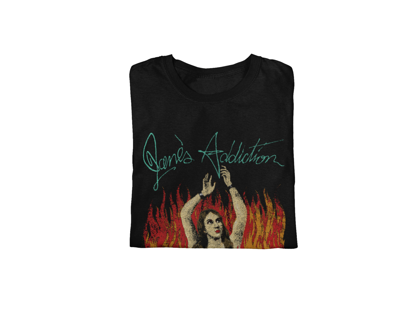 MERCHMOMENT Jane's Addiction - Flames Jumbo Print T-Shirt [Apparel]