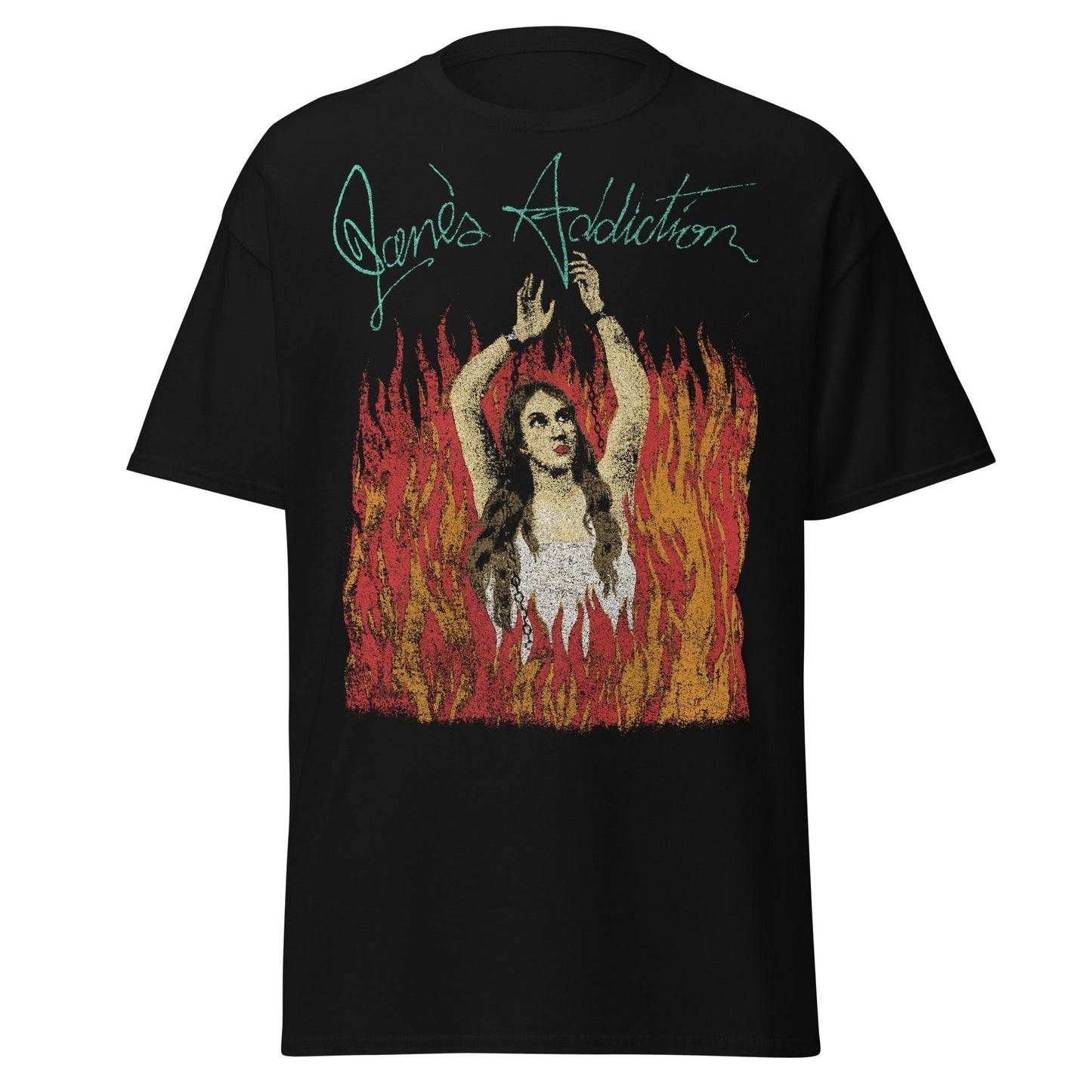 MERCHMOMENT Jane's Addiction - Flames Jumbo Print T-Shirt [Apparel]