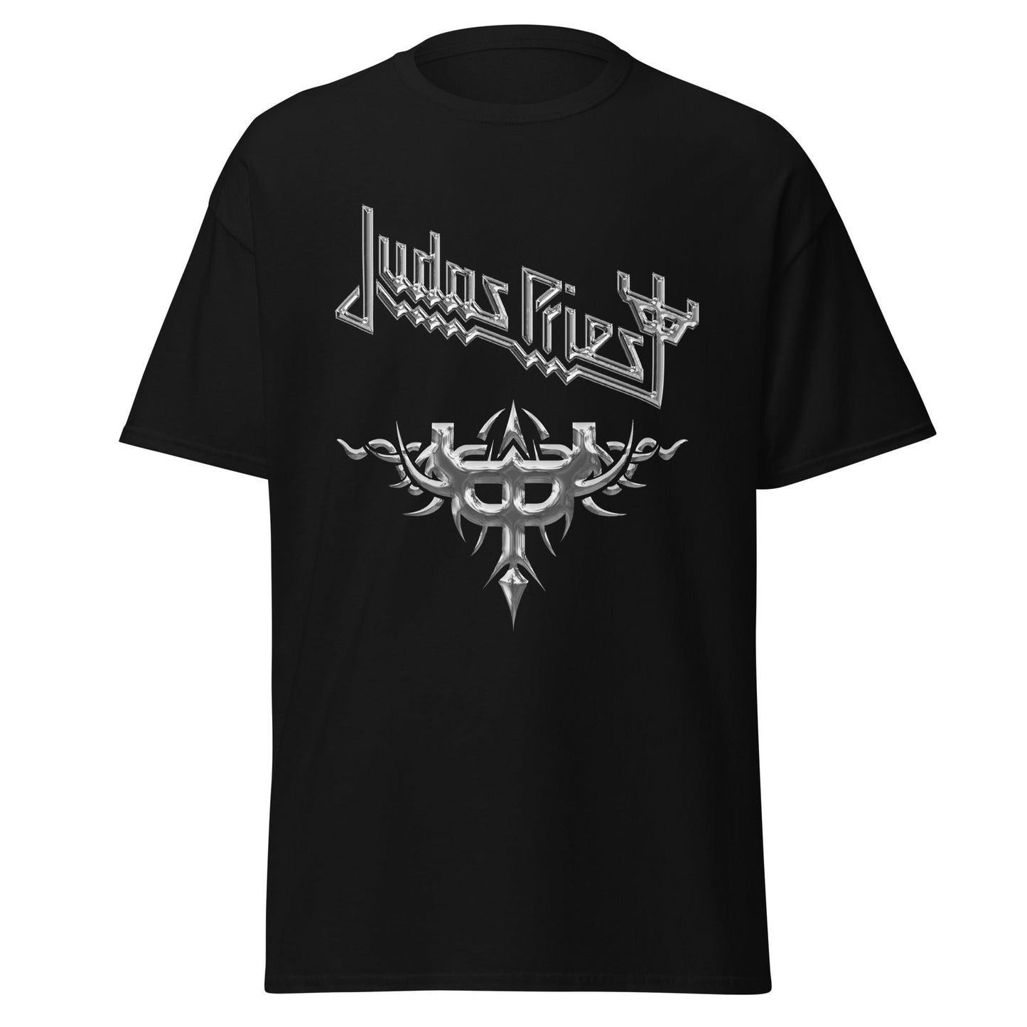 MERCHMOMENT Judas Priest - Liquid Metal Logo Jumbo Print T-Shirt [Apparel]