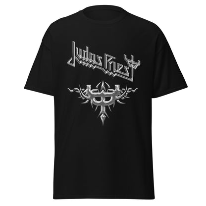 MERCHMOMENT Judas Priest - Liquid Metal Logo Jumbo Print T-Shirt [Apparel]