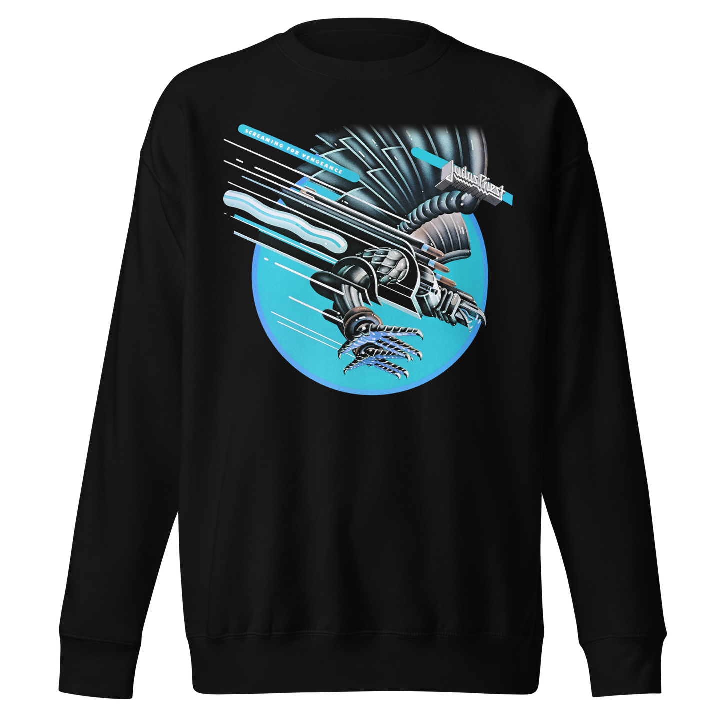 MERCHMOMENT Judas Priest Neon Screaming Jumbo Print Sweatshirt [Apparel]