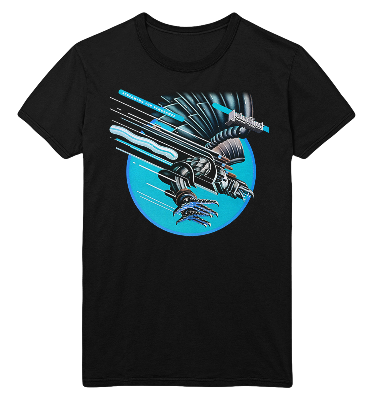 MERCHMOMENT Judas Priest Neon Screaming Jumbo Print T-Shirt [Apparel]