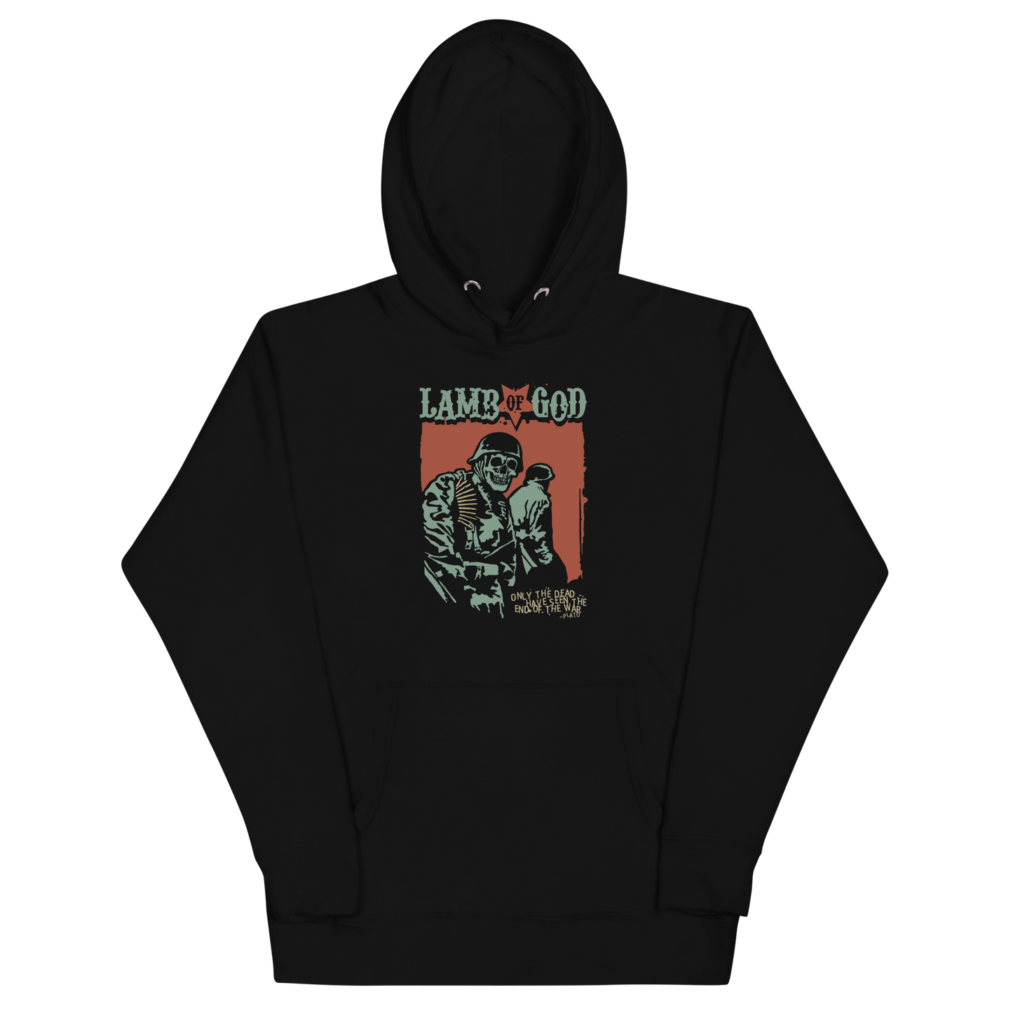 MERCHMOMENT Lamb of God Skeleton Army Plato Quote Classic Hoodie [Apparel]