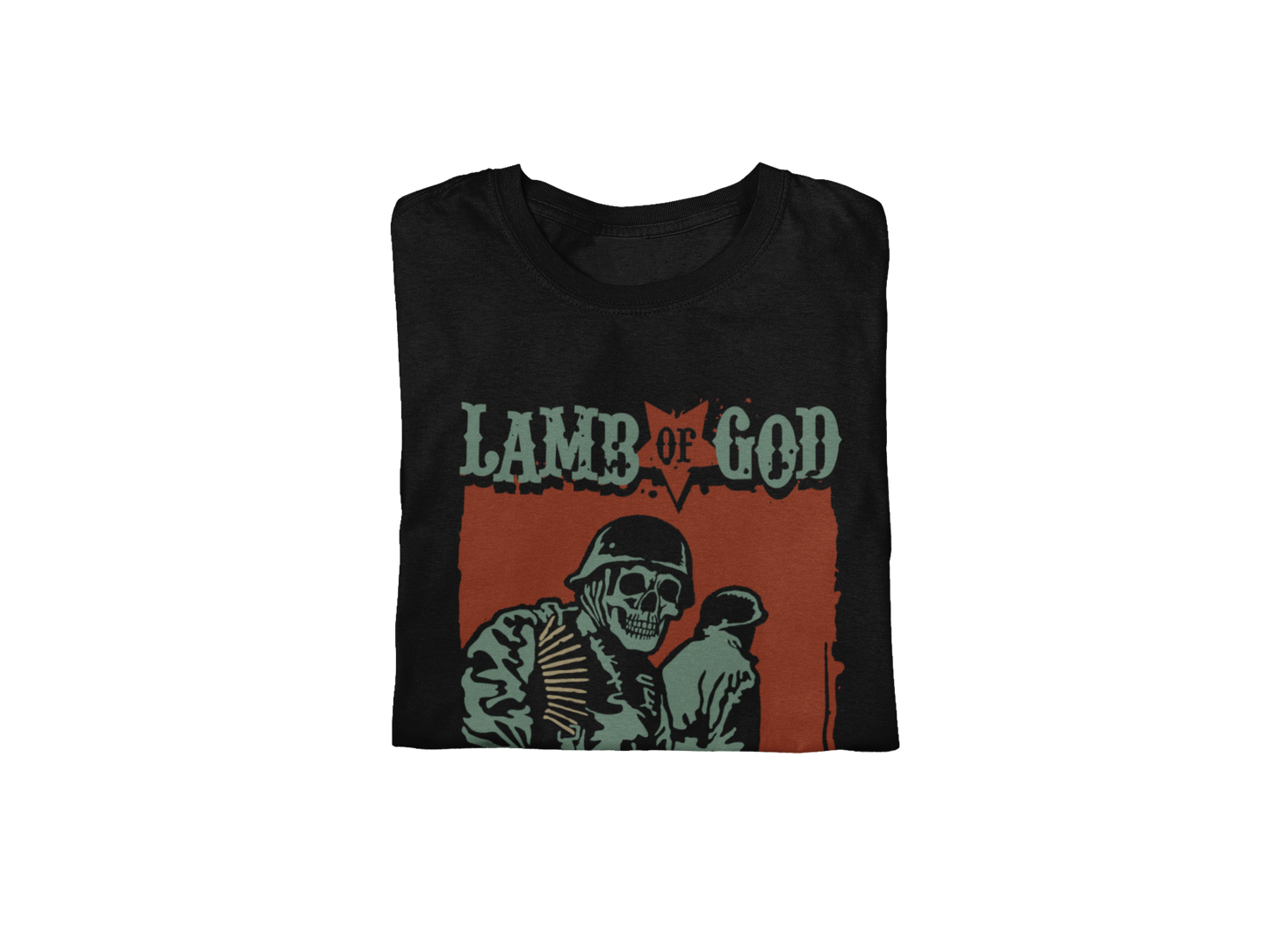 MERCHMOMENT Lamb Of God - Skeleton Army Plato Quote Jumbo Print T-Shirt [Apparel]