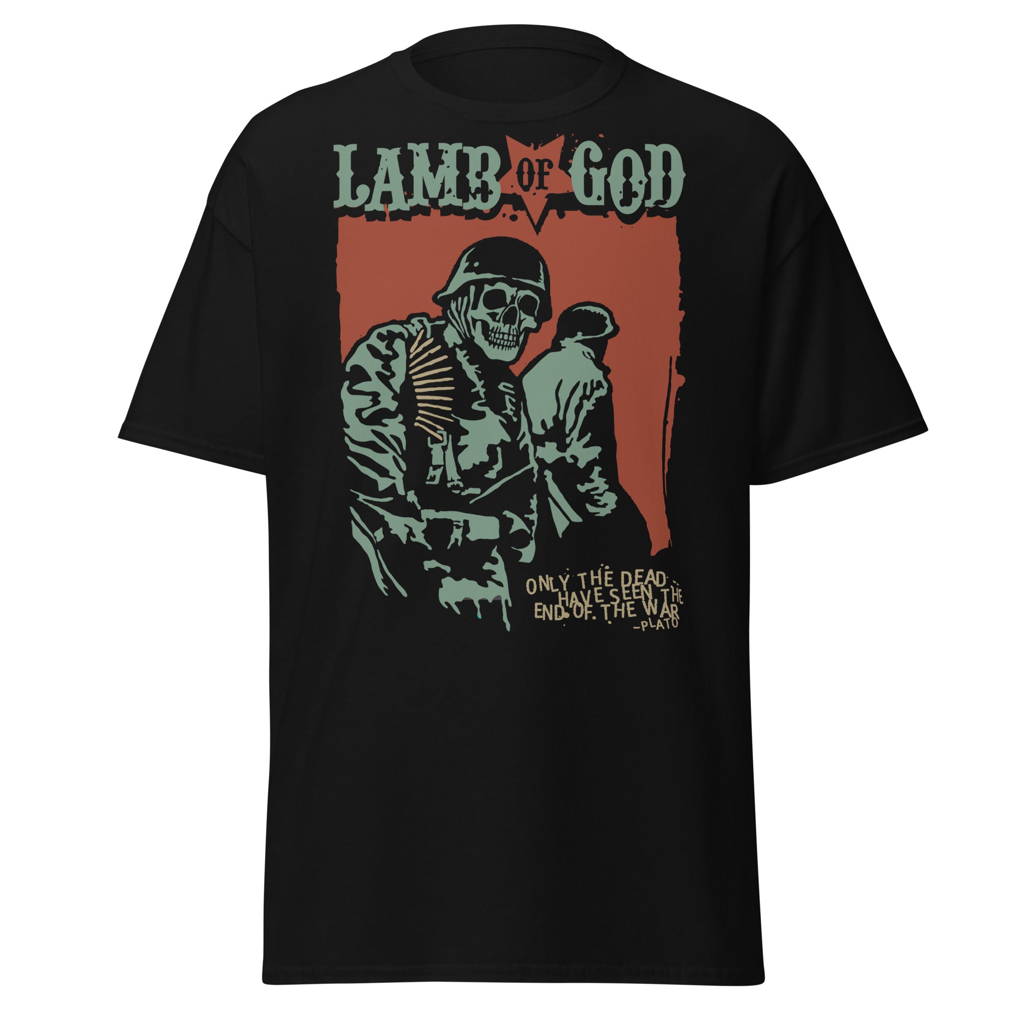 Lamb Of God - Skeleton Army Plato Quote Jumbo Print T-Shirt []