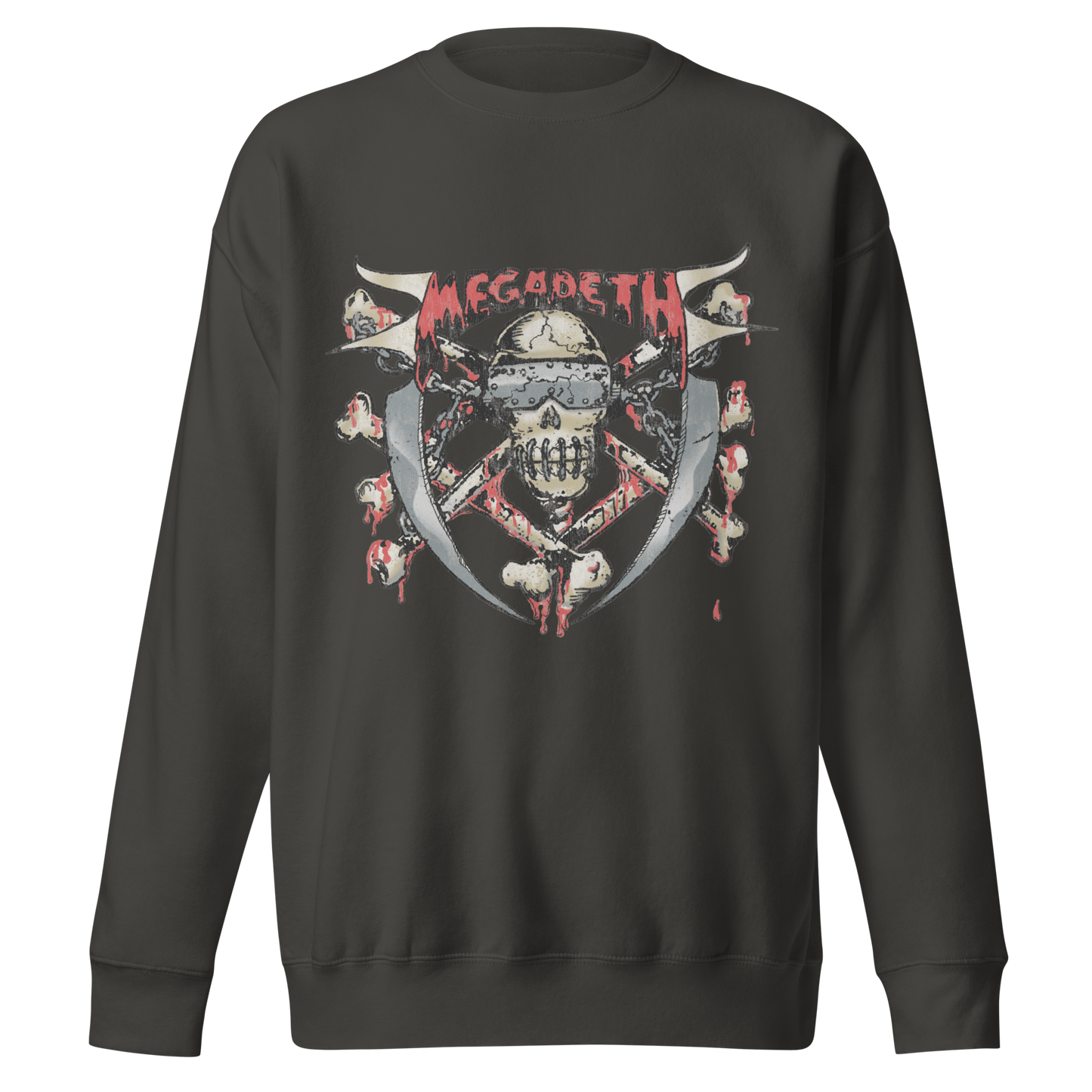 MERCHMOMENT MegaDeth - Hand Painted Vic Jumbo Print Sweatshirt [Apparel]