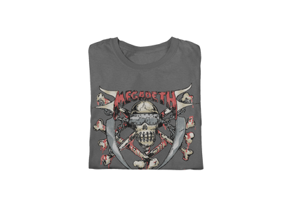 MERCHMOMENT MegaDeth - Hand Painted Vic Jumbo Print T-Shirt [Apparel]