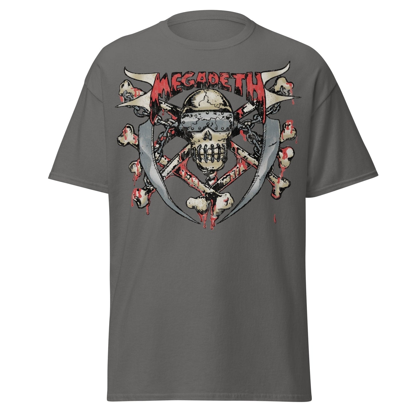 MERCHMOMENT MegaDeth - Hand Painted Vic Jumbo Print T-Shirt [Apparel]