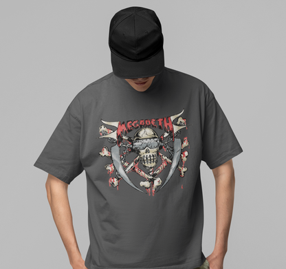 MERCHMOMENT MegaDeth - Hand Painted Vic Jumbo Print T-Shirt [Apparel]
