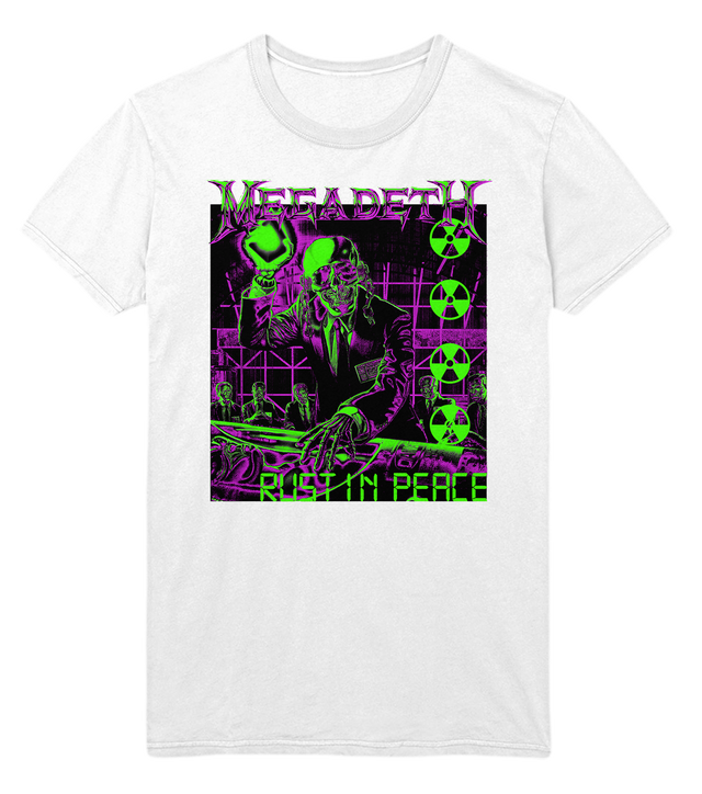 Stakes - Megadeth Neon Rust in Peace Jumbo Print T-Shirt []