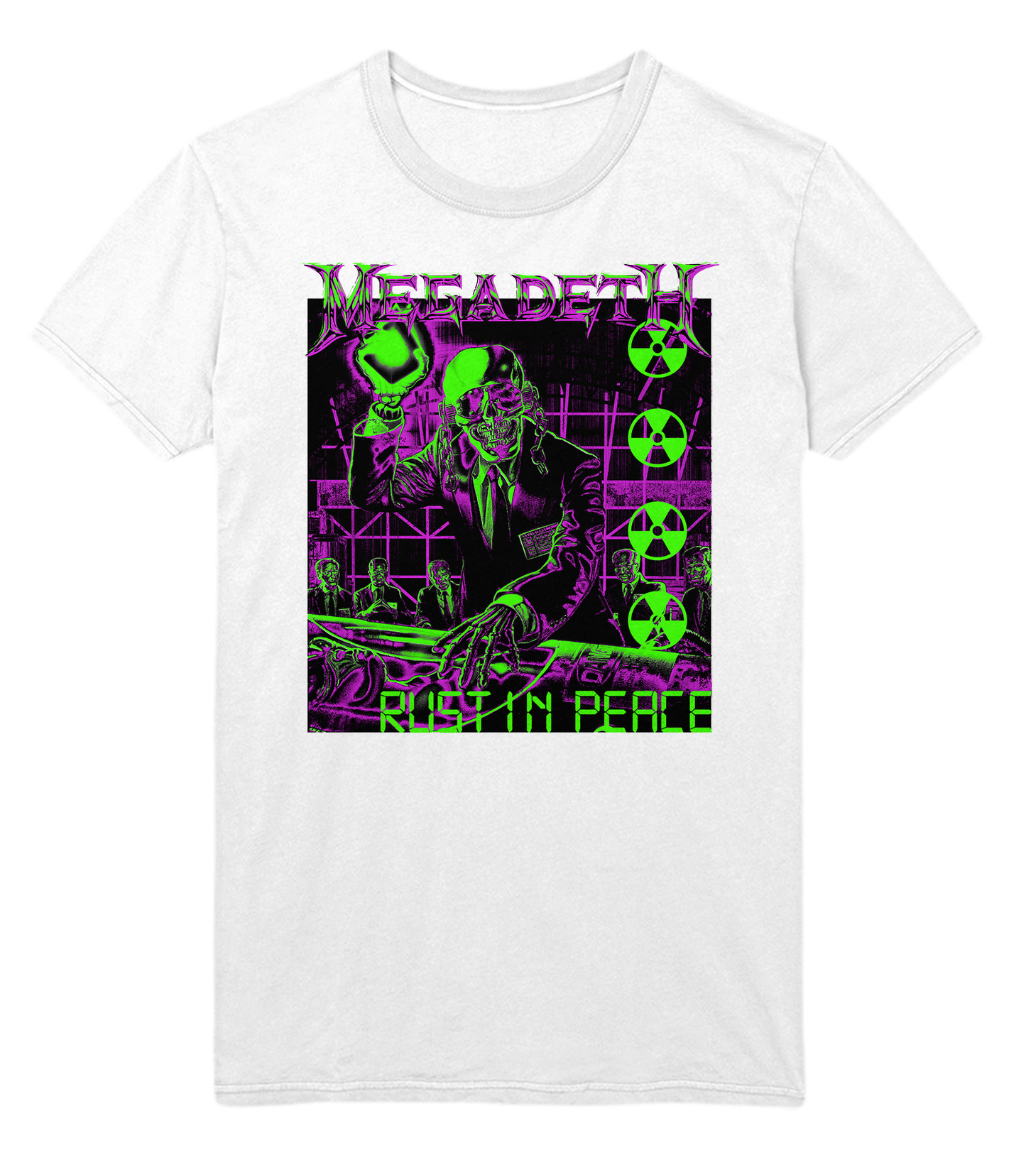 MERCHMOMENT Megadeth Neon Rust in Peace Jumbo Print T-Shirt [Apparel]