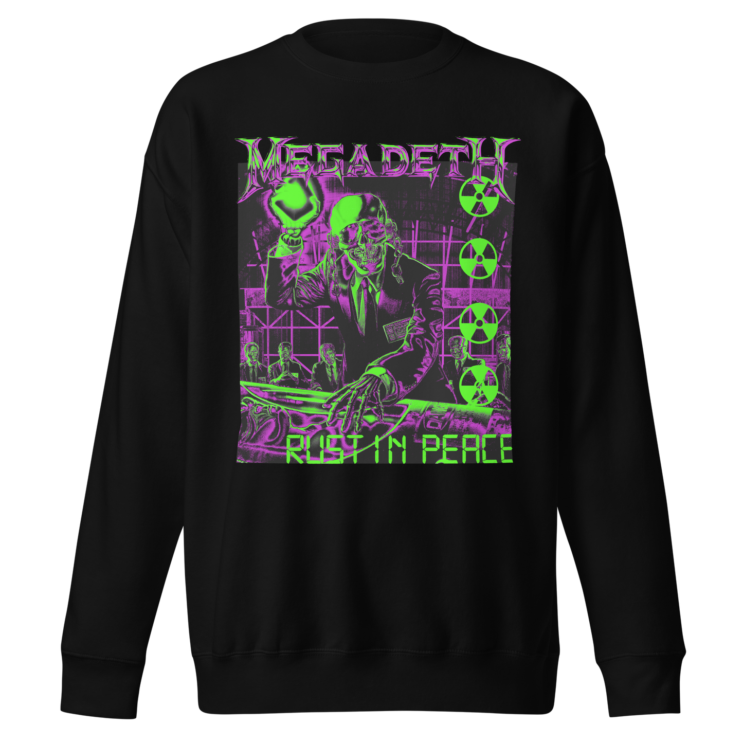 MERCHMOMENT Megadeth Neon Rust Jumbo Print Sweatshirt [Apparel]