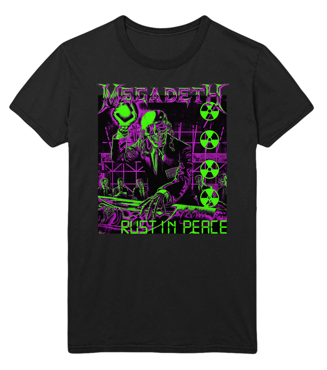 Stakes - Megadeth Neon Rust Jumbo Print T-Shirt []