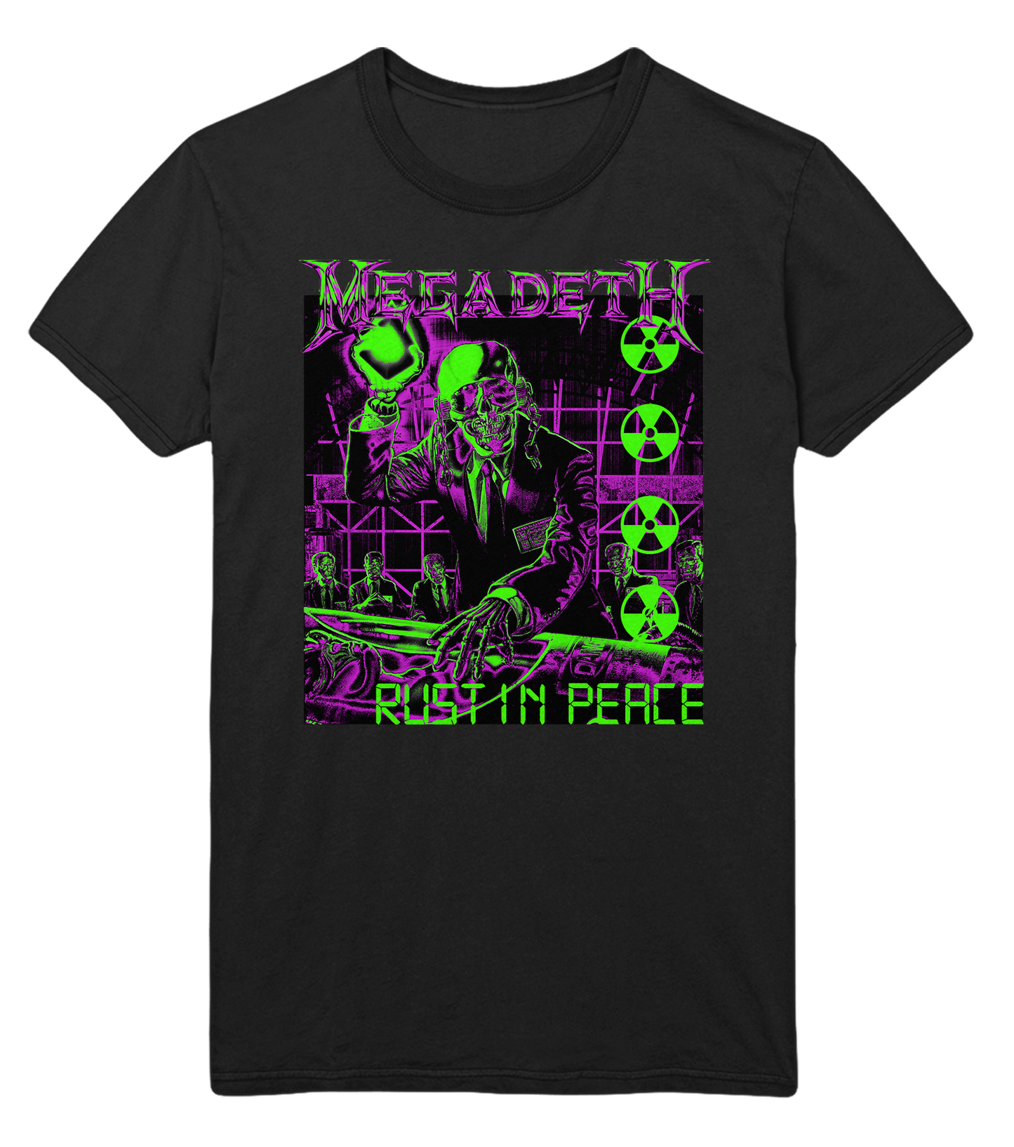 MERCHMOMENT Megadeth Neon Rust Jumbo Print T-Shirt [Apparel]
