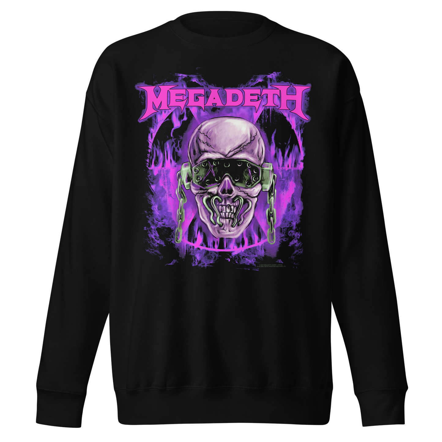 MERCHMOMENT Megadeth Purple Nuclear Jumbo Print Sweatshirt [Apparel]