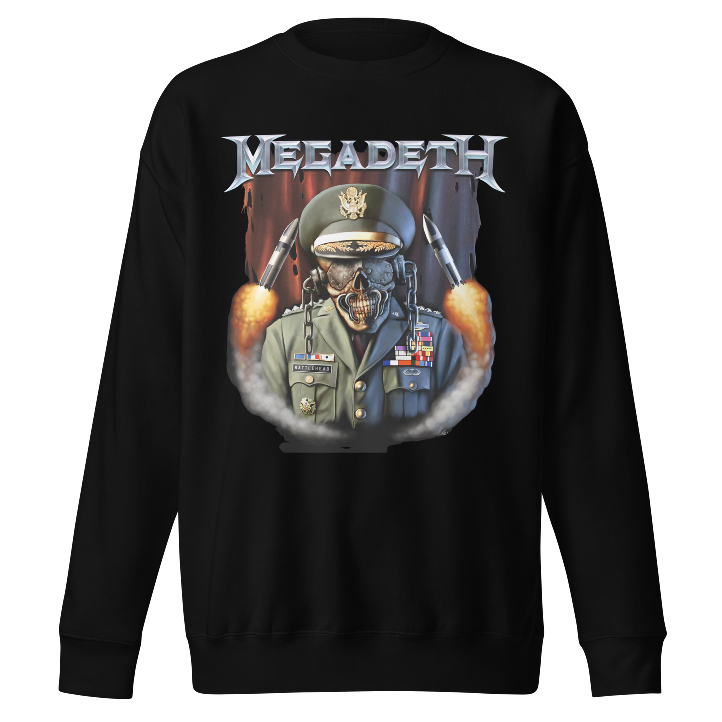 MERCHMOMENT MegaDeth - Rattlehead Vic Jumbo Print Sweatshirt [Apparel]