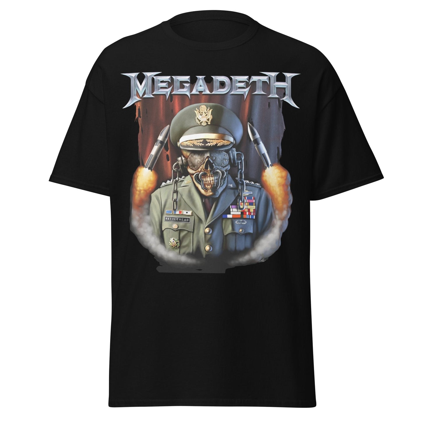 MERCHMOMENT MegaDeth - Rattlehead Vic Jumbo Print T-Shirt [Apparel]