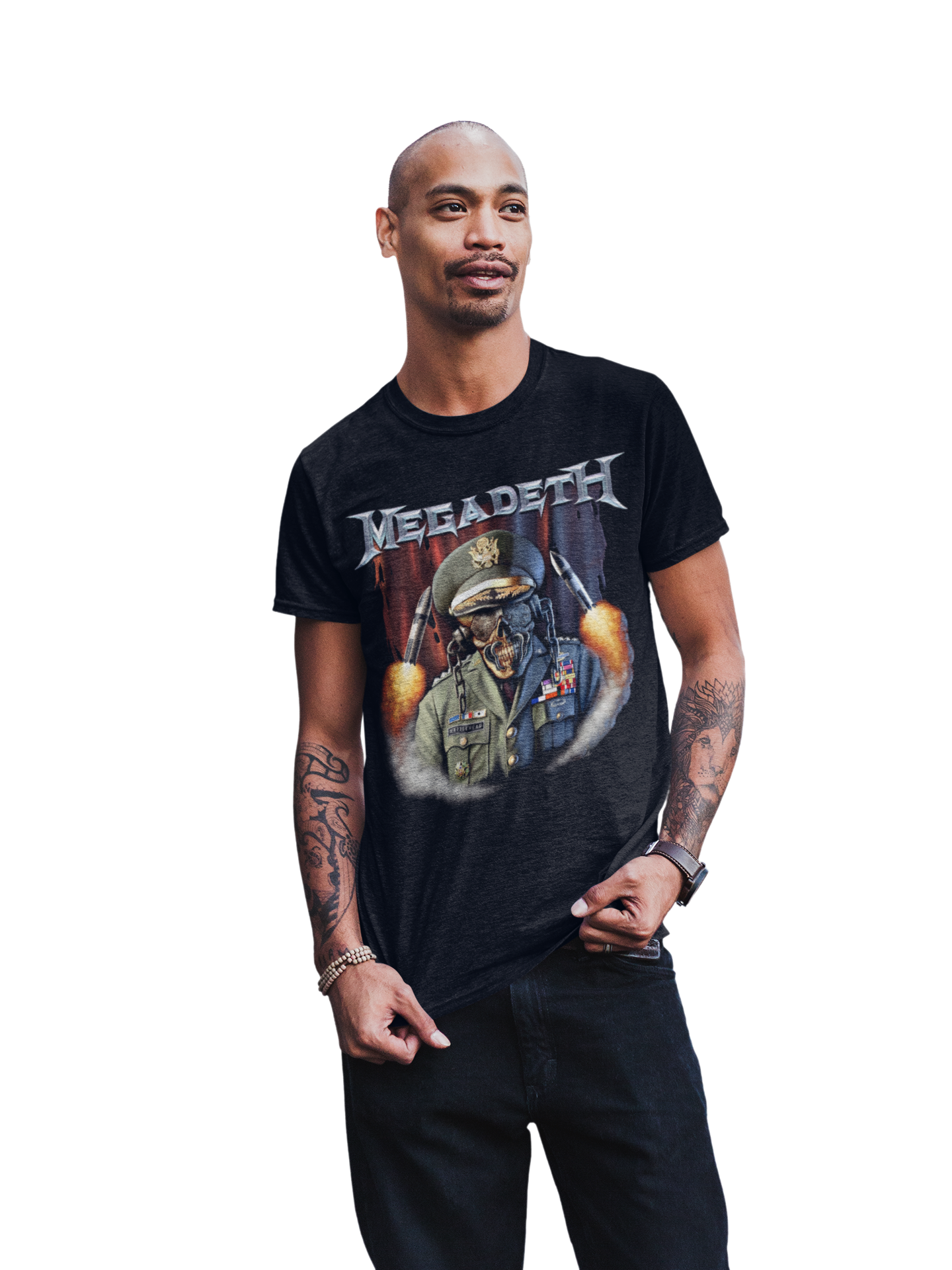 MERCHMOMENT MegaDeth - Rattlehead Vic Jumbo Print T-Shirt [Apparel]