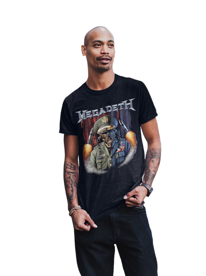 MERCHMOMENT MegaDeth - Rattlehead Vic Jumbo Print T-Shirt [Apparel]