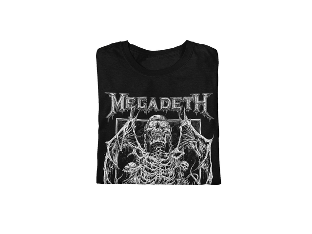 Stakes - Megadeth Skeleton Wings Jumbo Print T-shirt []