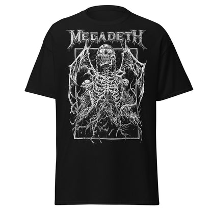 MERCHMOMENT Megadeth Skeleton Wings Jumbo Print T-shirt [Apparel]