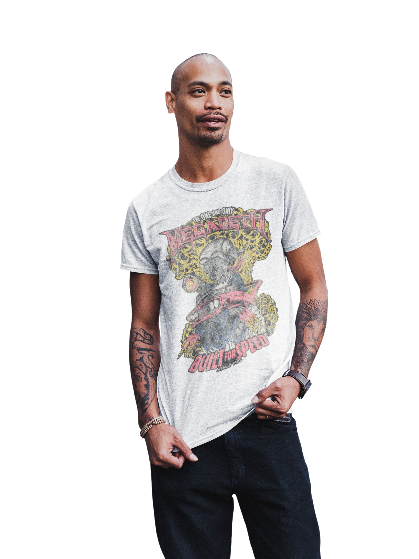 MERCHMOMENT MegaDeth - Vintage Built for Speed Jumbo Print T-Shirt [Apparel]