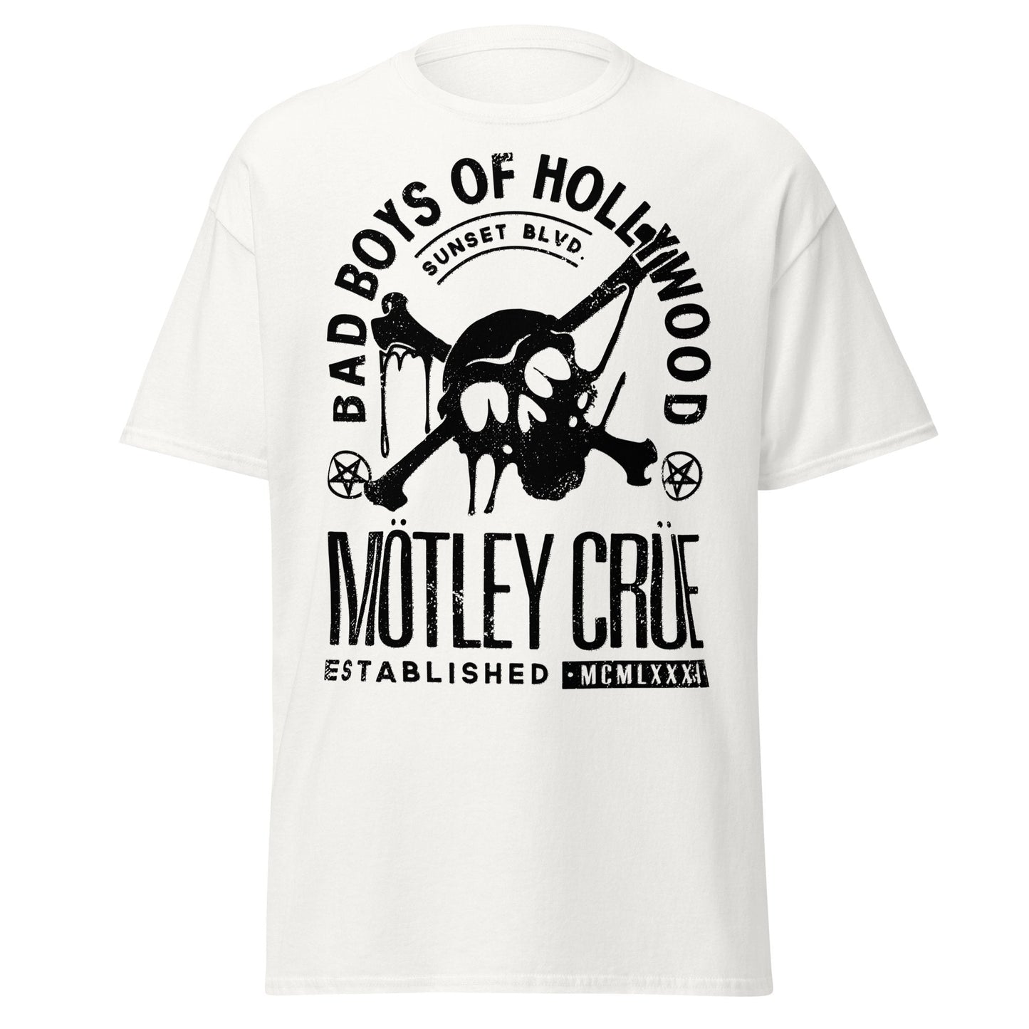 MERCHMOMENT Motley Crue Bad Boys of Hollywood Jumbo Print T-shirt [Apparel]
